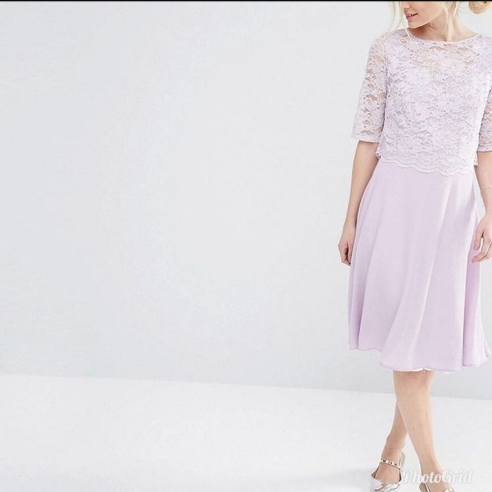 ASOS Zack Petite Lace Top Dress